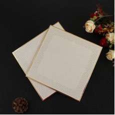 Embossing Insert Card with Golden Edge Square Card Wholesale